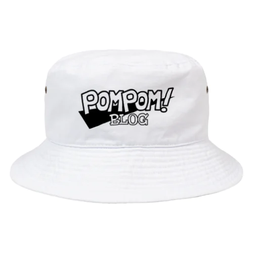 Pom Pom Blog Logo 2nd（black） バケットハット