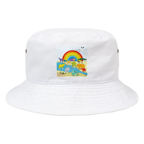 サファリの象たち Bucket Hat