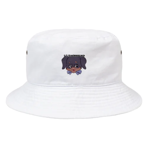 ダックスフンド-ブラックタン「I♡DACHSHUND」 Bucket Hat