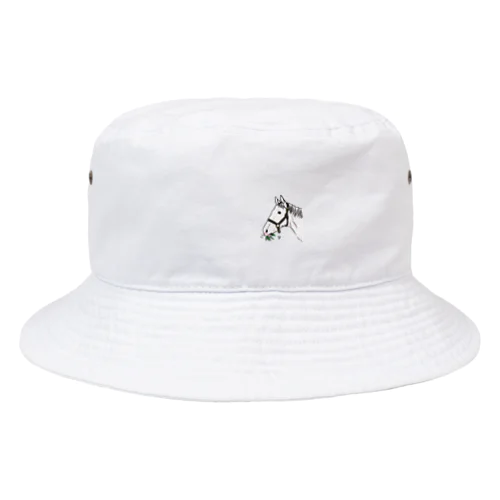 あし毛のモグモグ馬 Bucket Hat