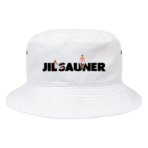 JIL SAUNER-ジルサウナー-サウナしている人ロゴ Bucket Hat