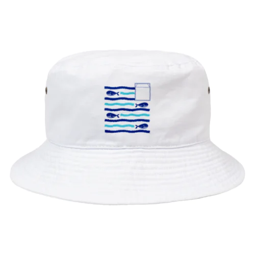 くじらボーダー Bucket Hat