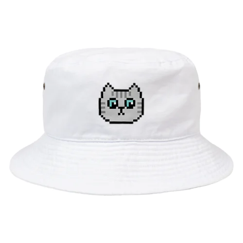 ドット絵のねこ（サバトラ） Bucket Hat