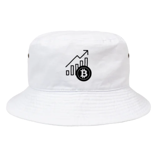 急上昇ビットコインシリーズVer.2（黒ロゴ） Bucket Hat