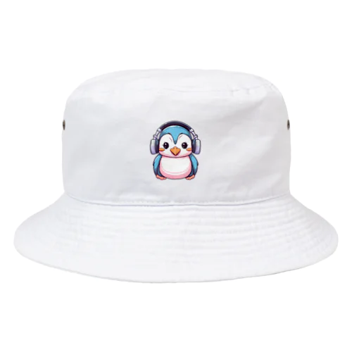 ヘッドホンを付けているペンギン Bucket Hat