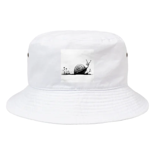 白黒カタツムリ Bucket Hat