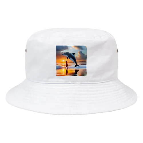 巨大イルカとお散歩 Bucket Hat