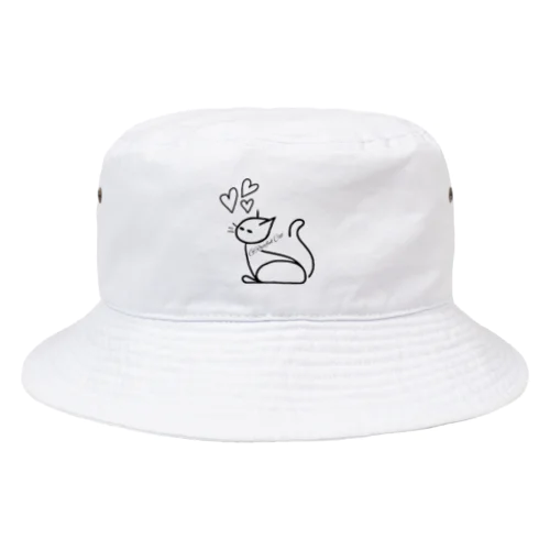 シンプルな猫ロゴ Bucket Hat