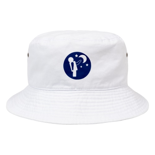 夜空を見上げる人ピクトグラム Bucket Hat