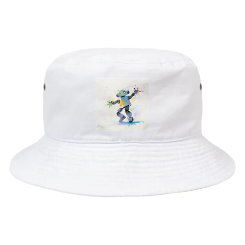 Dancing Cute Robot Bucket Hat