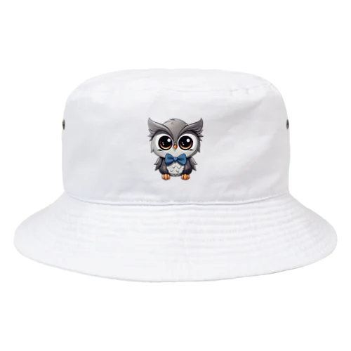 蝶ネクタイをしたフクロウ Bucket Hat