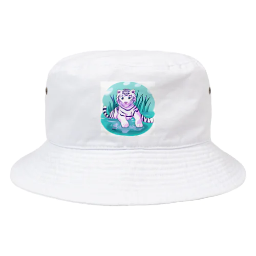 White Tiger Baby Sigi Bucket Hat