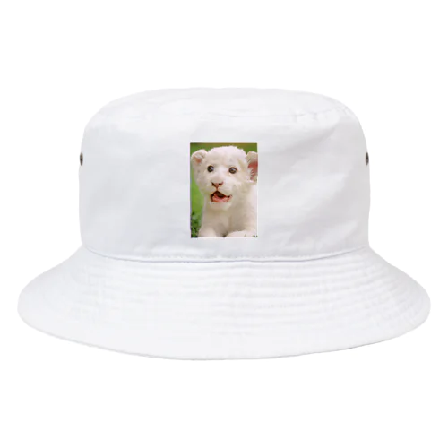 やんちゃなホワイトライオン Bucket Hat