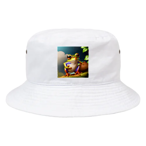 幸福なかえる Bucket Hat