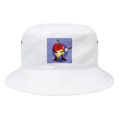 イラストのギターを弾くトマトくん Bucket Hat