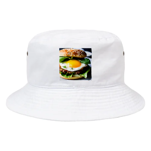 半熟とろけるハンバーグ チーズ愛好家の夢！ Bucket Hat