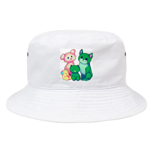 可愛い　動物達　アニメ Bucket Hat