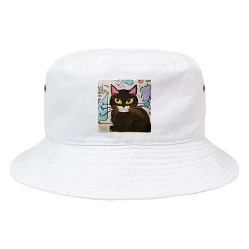 🌟 はにゃん一号店くろねこ 🌟 Bucket Hat