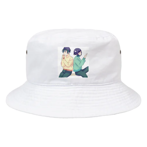 背中合わせで語り合う Bucket Hat