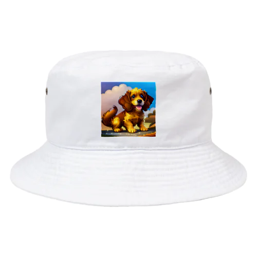 可愛い犬のイラストのグッズ Bucket Hat