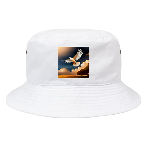 白い鳩の優雅な舞 Bucket Hat