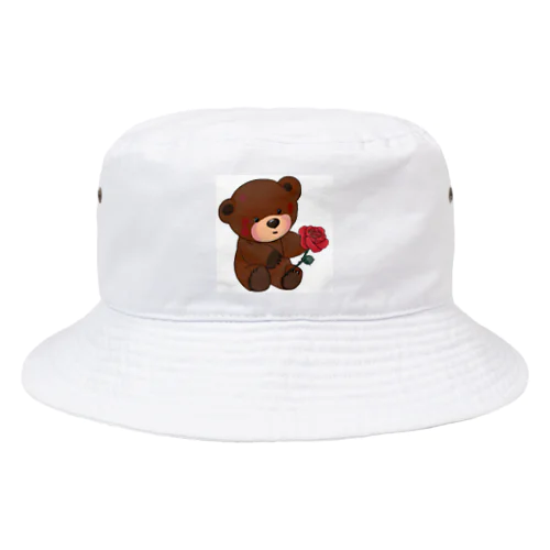 赤バラくまさん Bucket Hat