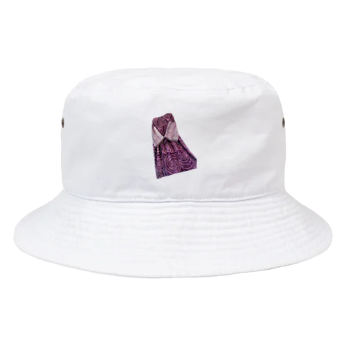 ハンドメイドリメイク着物紫 Bucket Hat