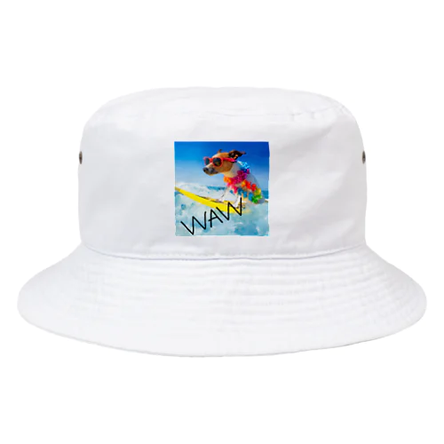 犬 サーフィンデザイン Bucket Hat