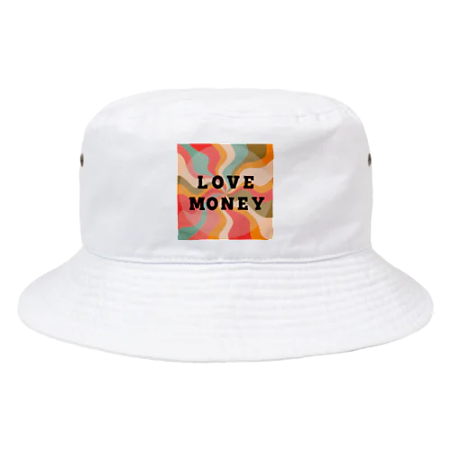 LOVE  MONEY    赤 Bucket Hat