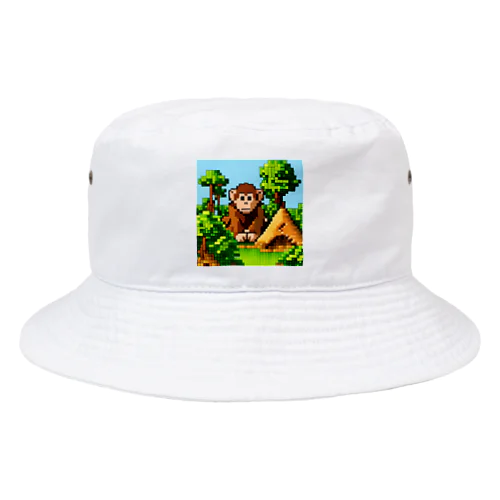 ドット柄モンキー Bucket Hat