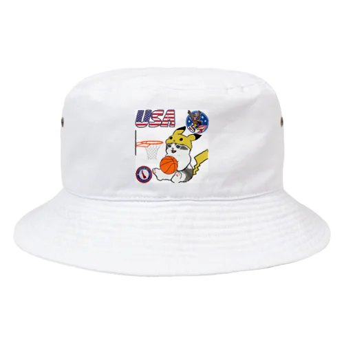 バスケットボール選手の猫 Bucket Hat