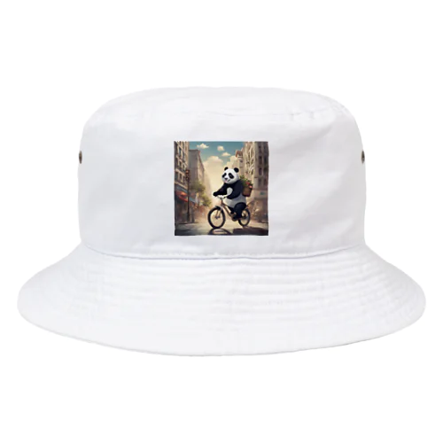 自転車でお買い物パンダくん Bucket Hat