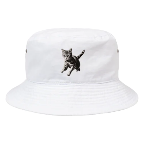 猫の疾走、夢中 Bucket Hat