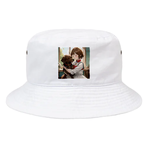 少女と愛犬 Bucket Hat