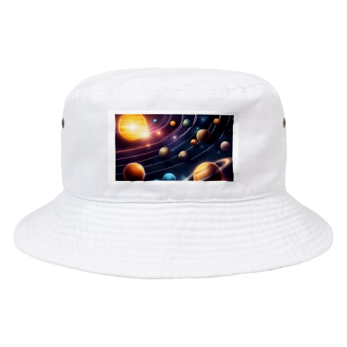 惑星達の幻想的なイラストグッズ Bucket Hat