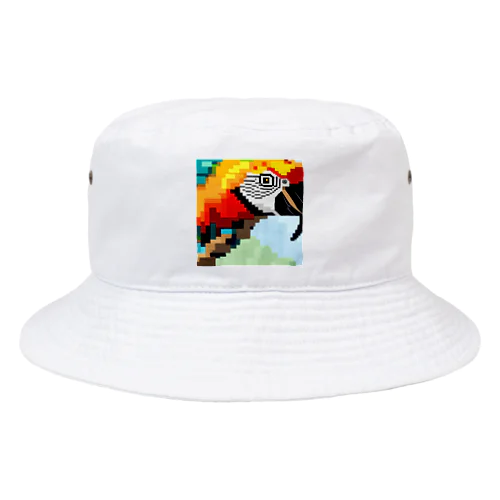 ドット絵のオウム Bucket Hat