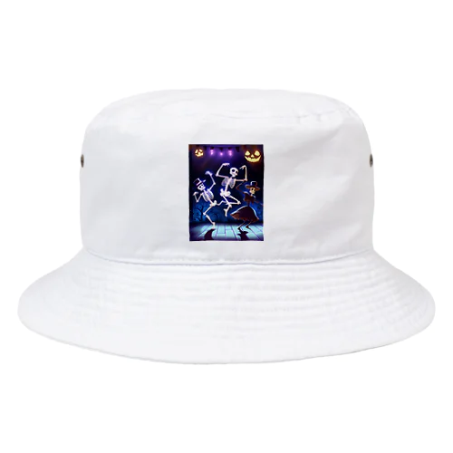 ハロウィンスケルトンダンス01 Bucket Hat