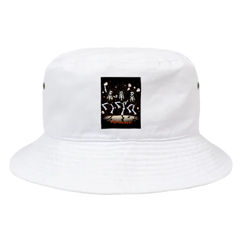 ハロウィンスケルトンダンス02-01　文字入り Bucket Hat