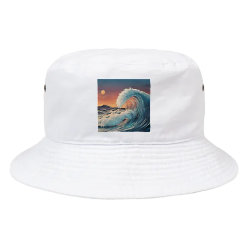 オシャレな波の画 Bucket Hat