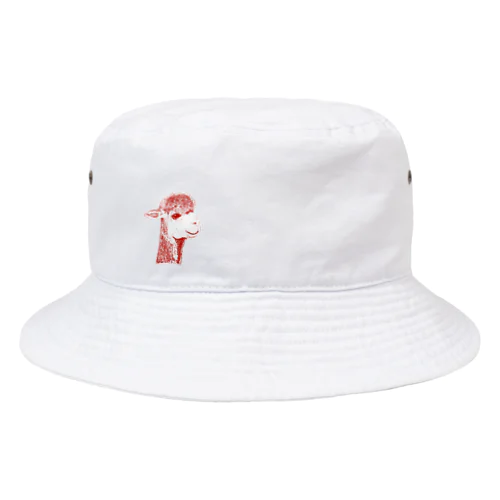 赤いアルパカさん Bucket Hat