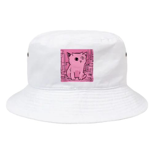 ピンクキャット Bucket Hat