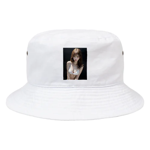 美女図鑑（白い服） Bucket Hat