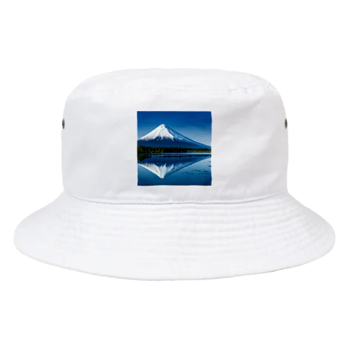 湖に反射する富士山 Bucket Hat