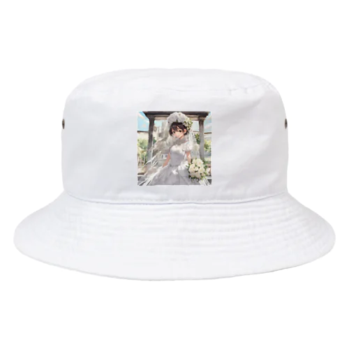 ウェディング姿の可愛い花嫁 Bucket Hat