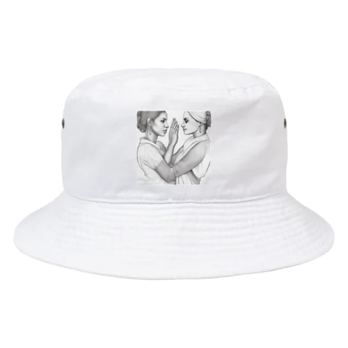 手を組む女性のアートグッズ Bucket Hat