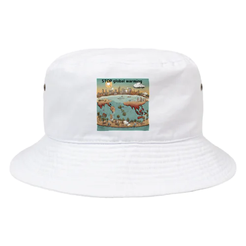 stop　地球温暖化 Bucket Hat