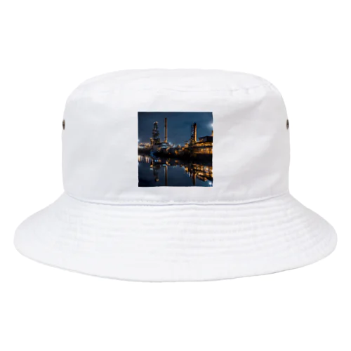 夜景の綺麗な埠頭のグッズ Bucket Hat