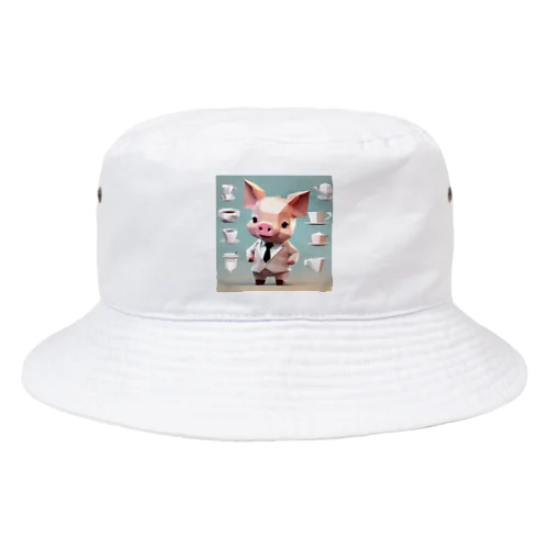 背広子豚 Bucket Hat