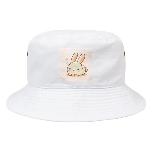 ウサギのシンプルで可愛いカラーイラスト Bucket Hat