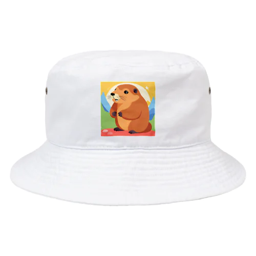 イラストデザインのマーモットアイテム Bucket Hat